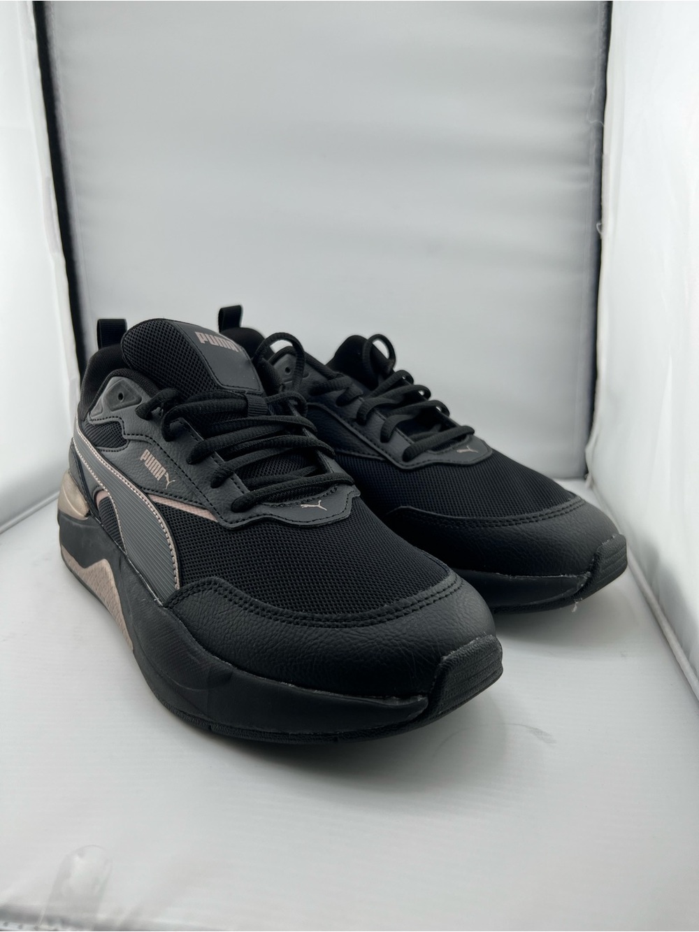 Puma Black Rose Gold Chunky Athletic Running Sneakers Women’s Size 10 - Picture 9 of 15